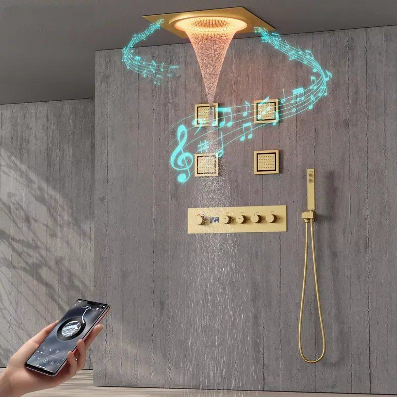 Home Bathroom Set - مجموعة دش ذكية بإضاءة LED مع