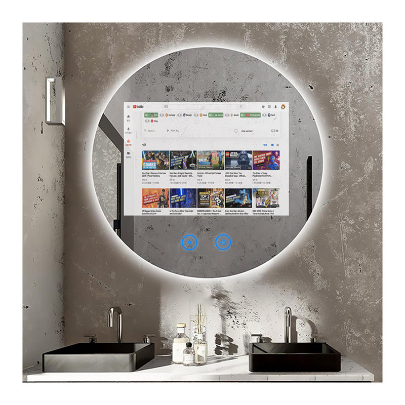 Home Bathroom Lighting Design - مرآة ذكية بتصميم عصري مع إضاءة