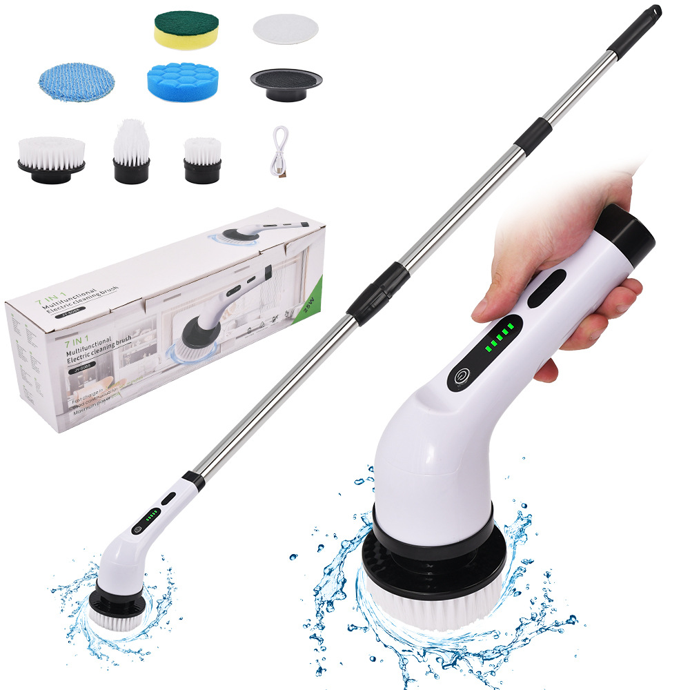 Home Bathroom Cleaning - فرشاة تنظيف كهربائية متعددة الاستخدامات للحمام،