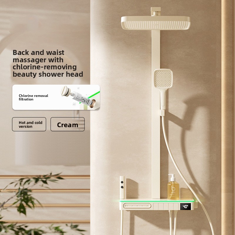 Home Bathroom Set - مجموعة دش نحاسية ذكية بشاشة رقمية