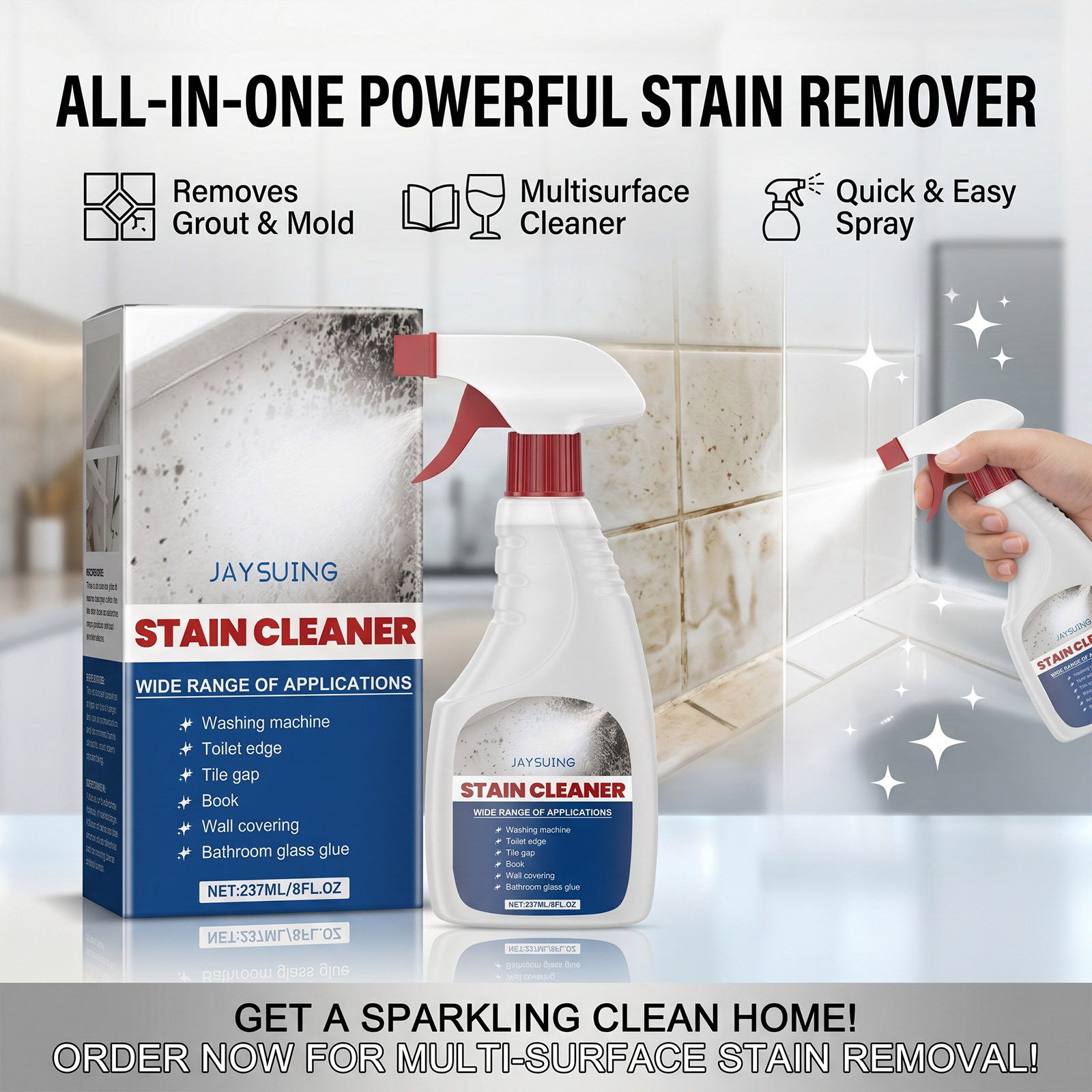 Home Bathroom Cleaning - مزيل العفن بالرش للجدران، منظف لإزالة