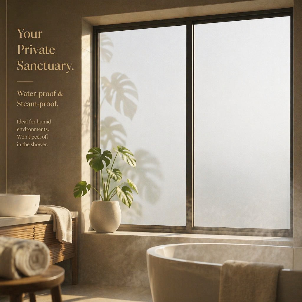 فيلم نوافذ مصقول للخصوصية، شفا - مراجعة Home Bathroom Window وسعره