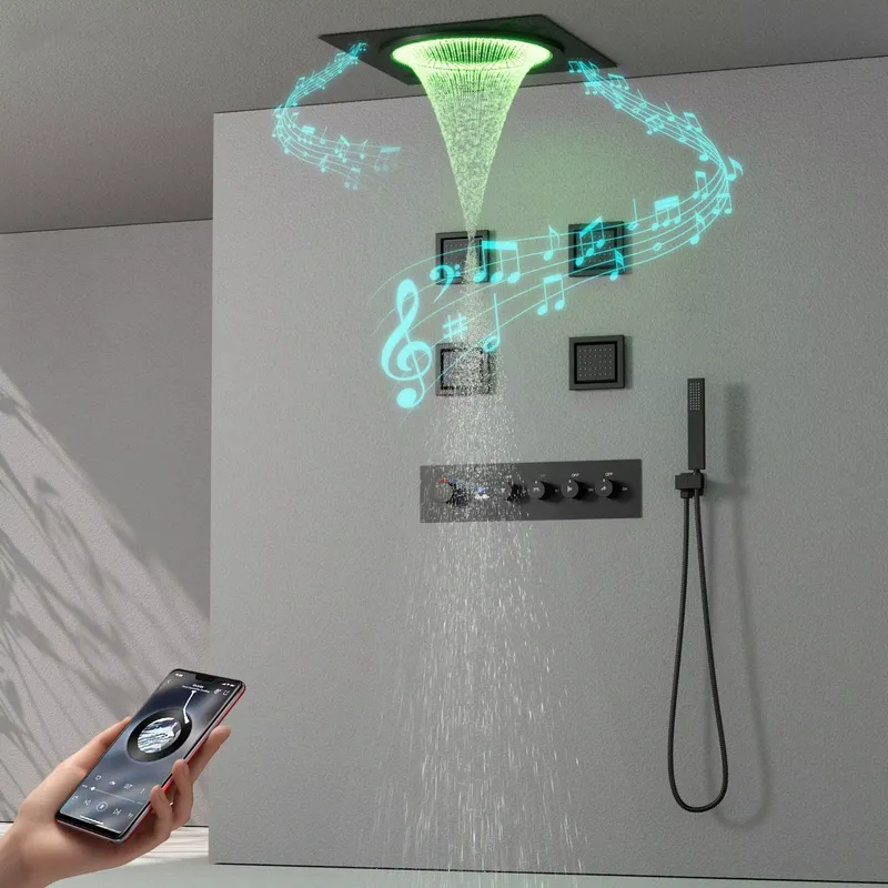 مجموعة دش ذكية بإضاءة LED مع ن - مراجعة Home Bathroom Set وسعره