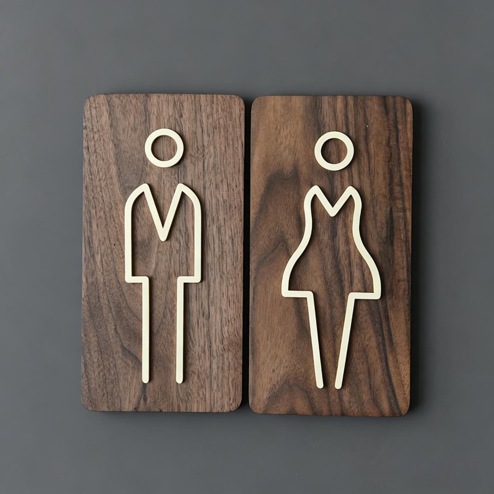 لافتة باب حمام من النحاس، لافت - مراجعة Home Bathroom Door Signs وسعره