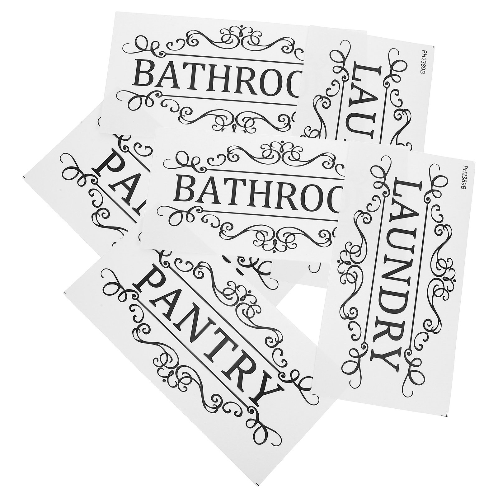 6 قطع من ملصقات الأبواب المستط - مراجعة Home Bathroom Door Signs وسعره