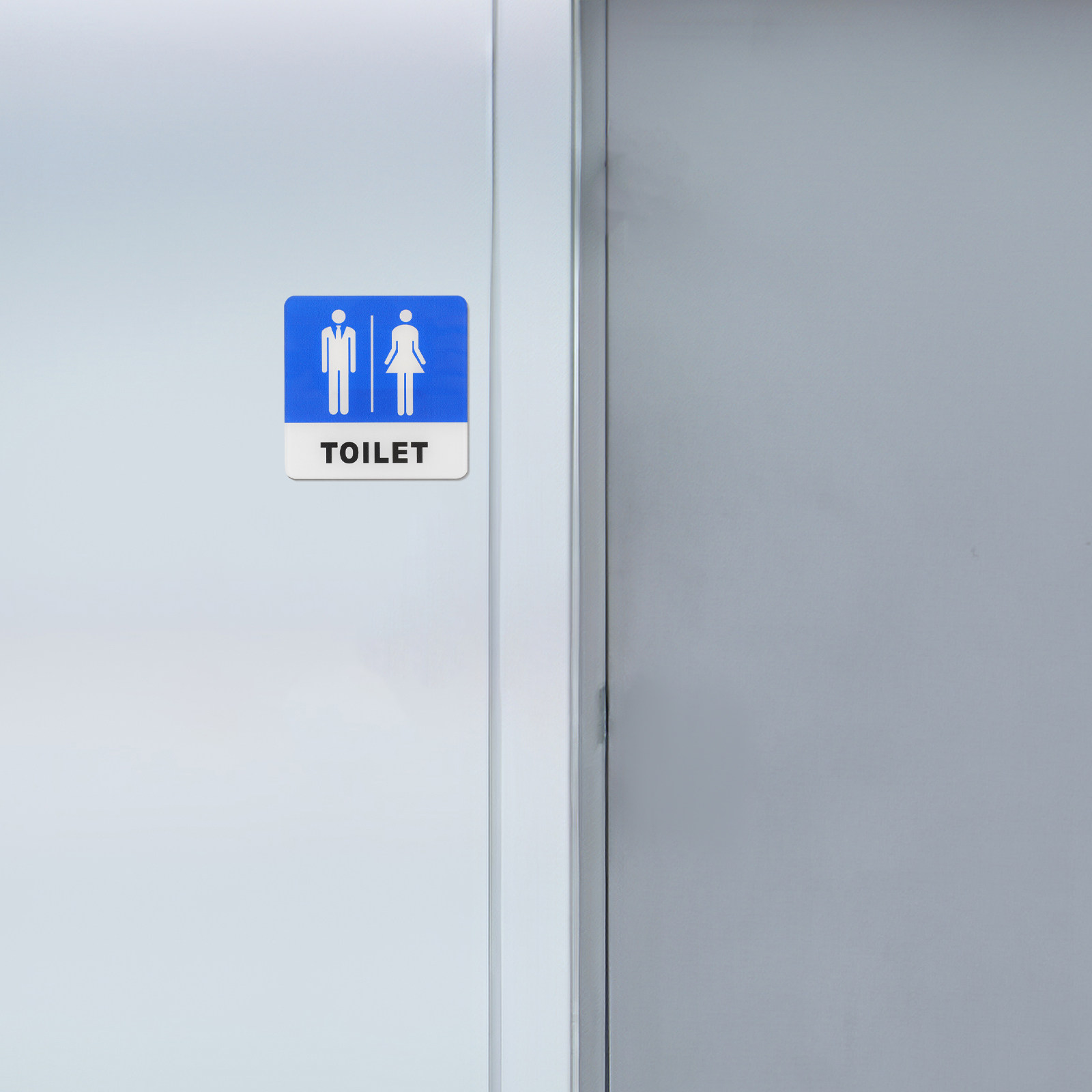 لافتة باب مرحاض للجنسين من الأ - مراجعة Home Bathroom Door Signs وسعره