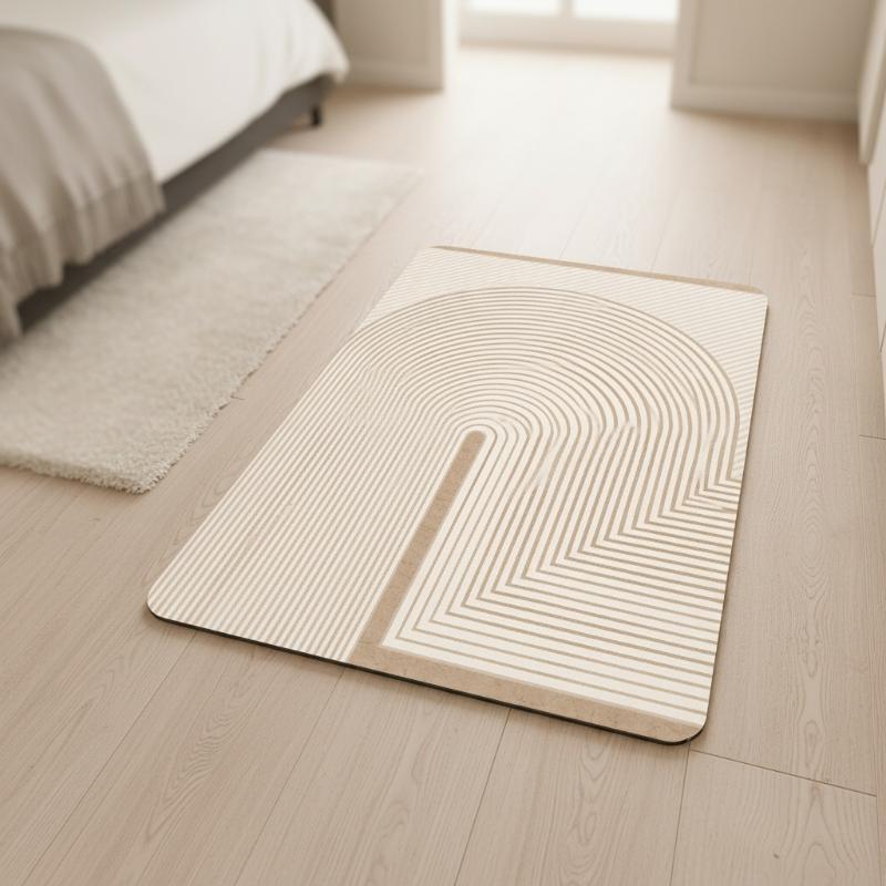 سجادة حمام من الدياتوميت مخططة - مراجعة Non Slip Bath Mat وسعره