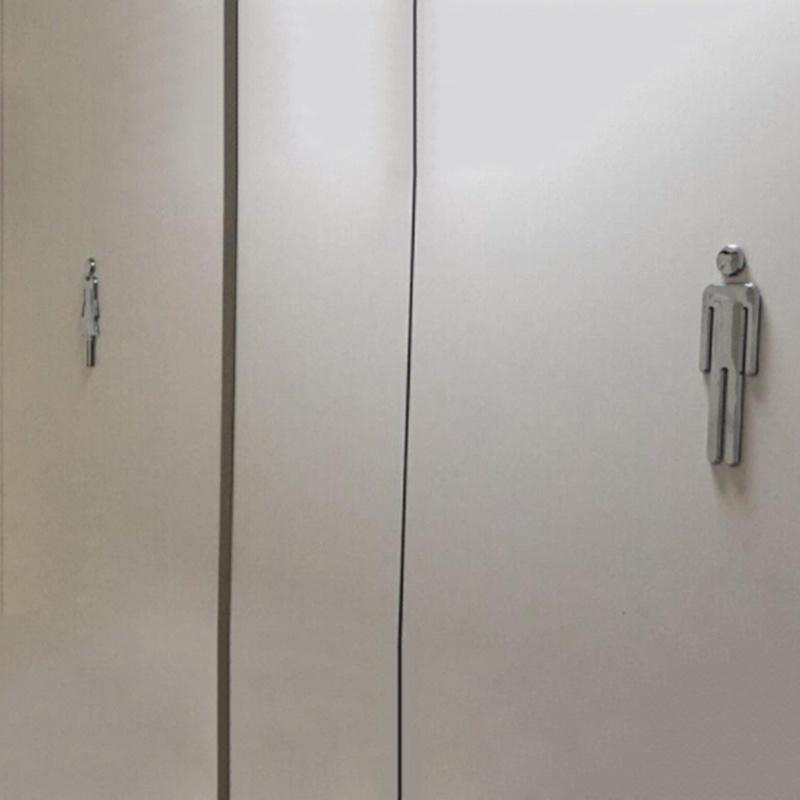 ثلاثية الأبعاد الاكريليك مرآة  - مراجعة Home Bathroom Door Signs وسعره