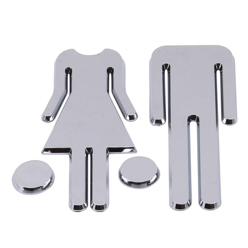 ثلاثية الأبعاد الاكريليك مرآة  - مراجعة Home Bathroom Door Signs وسعره