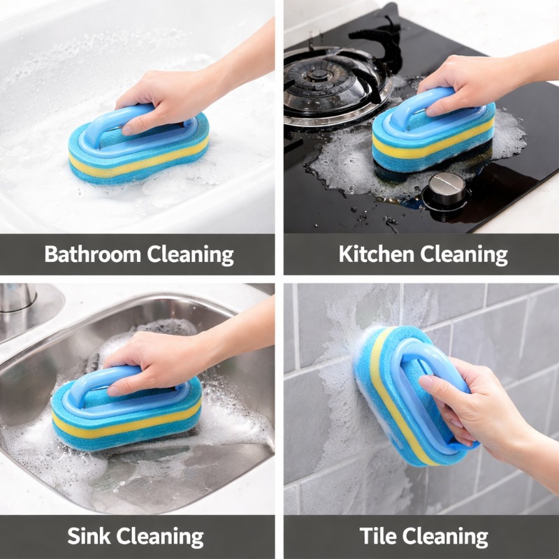 فرشاة تنظيف منزلية بمقبض، إسفن - مراجعة Home Bathroom Cleaning وسعره