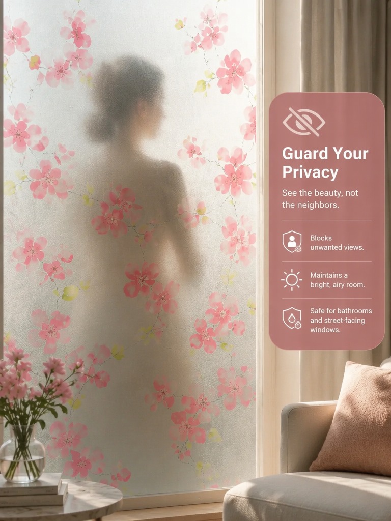فيلم نوافذ للخصوصية مصقول شبه  - مراجعة Home Bathroom Window وسعره