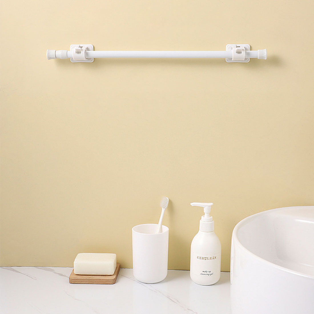 قضيب تلسكوبي محمل بنابض متعدد  - مراجعة Home Bathroom Window وسعره