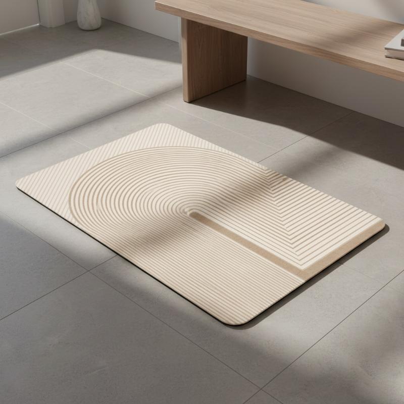 سجادة حمام من الدياتوميت مخططة - مراجعة Non Slip Bath Mat وسعره