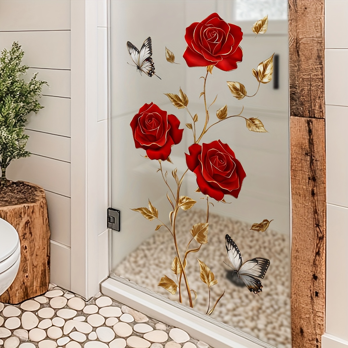 ملصق نافذة وجدار على شكل فراشة - مراجعة Home Bathroom Window وسعره