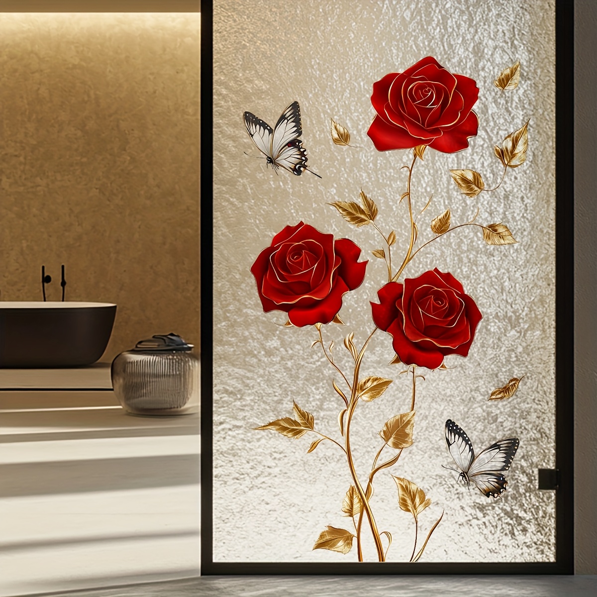ملصق نافذة وجدار على شكل فراشة - مراجعة Home Bathroom Window وسعره