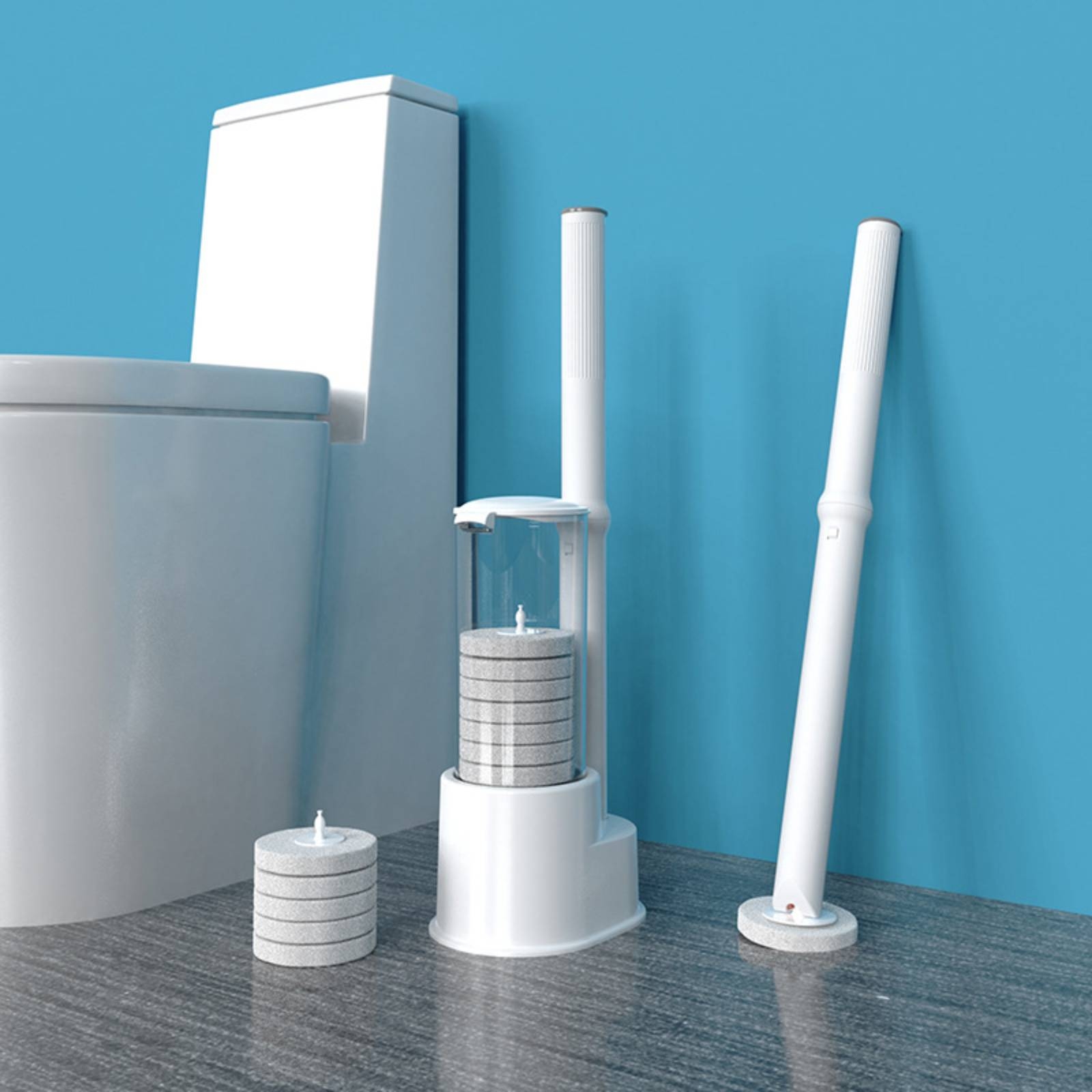 طقم فرشاة مرحاض للاستخدام مرة  - مراجعة Home Bathroom Cleaning وسعره