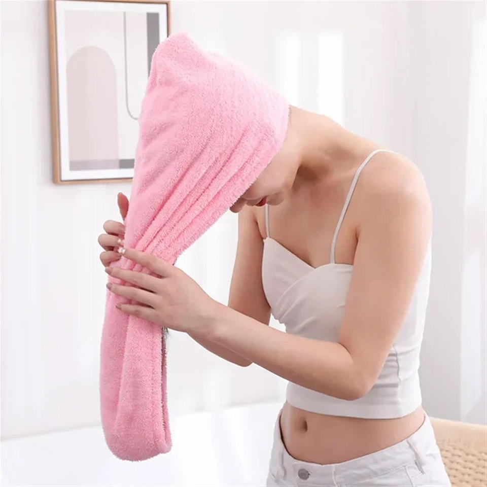 منشفة شعر من الصوف المرجاني لل - مراجعة Home Bathroom Gadgets وسعره