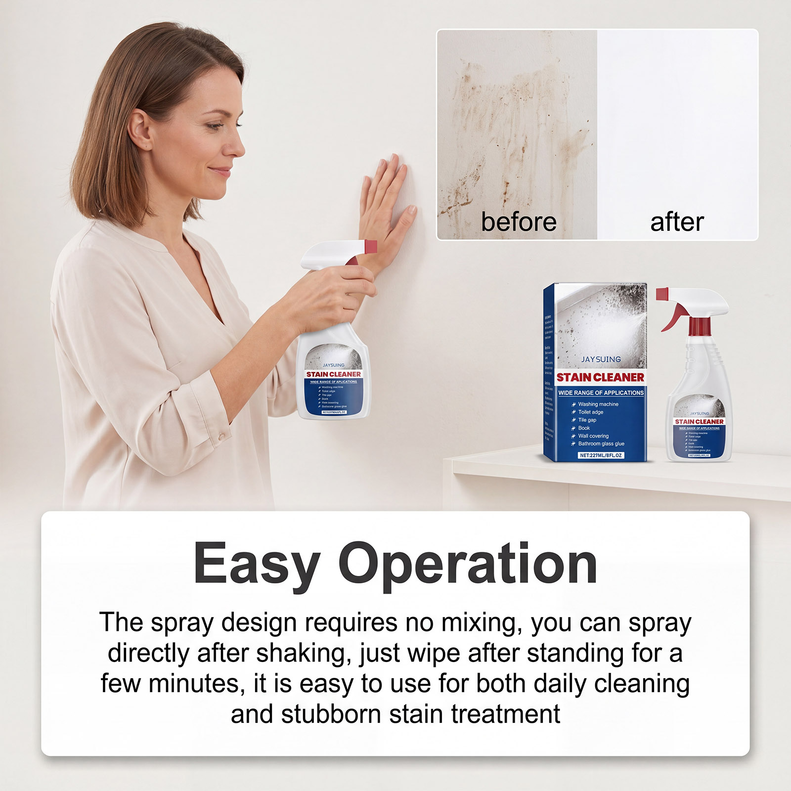 مزيل العفن بالرش للجدران، منظف - مراجعة Home Bathroom Cleaning وسعره
