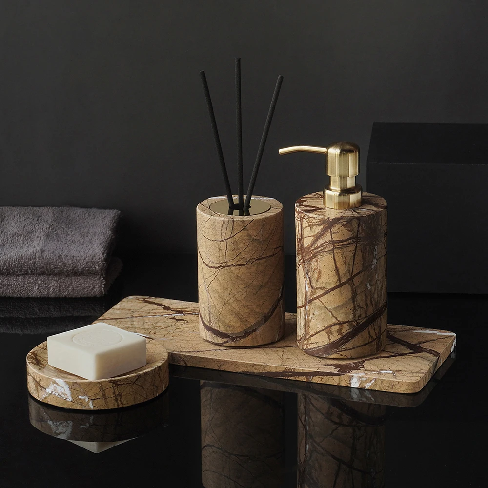 طقم حمام فاخر من الرخام الطبيع - مراجعة Zara Home Bathroom وسعره
