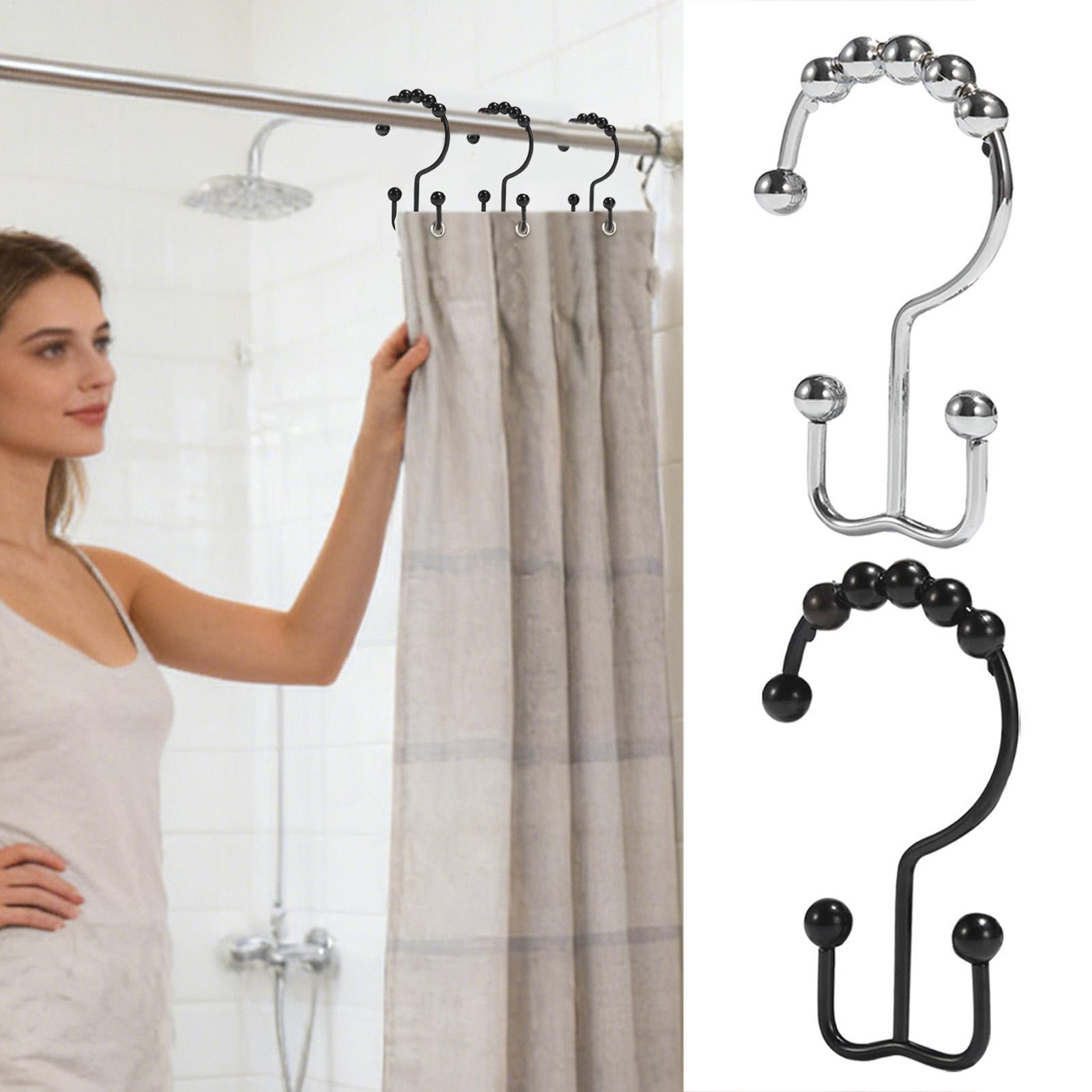 خطافات تعليق بطانة الدش 12 قطع - مراجعة Home Bathroom Window وسعره