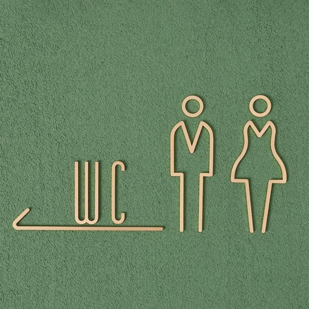 لافتة حمام ذاتية اللصق من النح - مراجعة Home Bathroom Door Signs وسعره