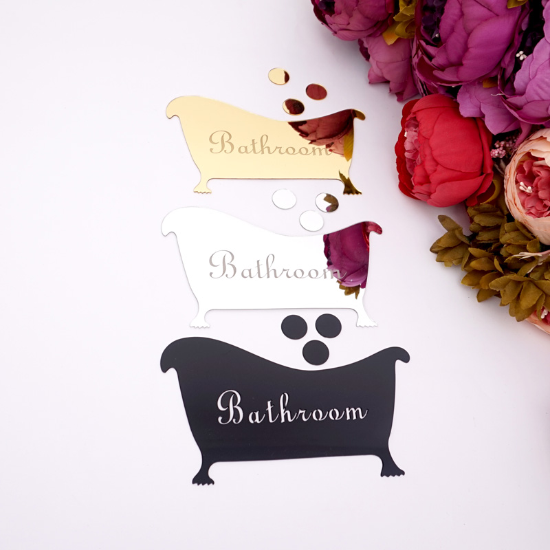 علامة مدخل الحمام الاكريليك مر - مراجعة Home Bathroom Door Signs وسعره